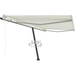 vidaXL Tenda Da Sole Automatica Autoportante 450x350 cm Crema Arredo Giardino