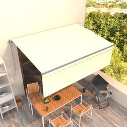 vidaXL Markise rullegardin 4x3 m manuel betjening