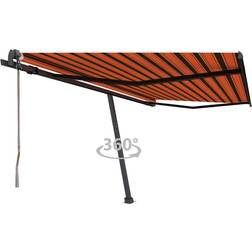 vidaXL Fritstående markise automatisk orange/brun
