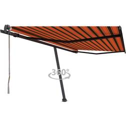 vidaXL Tenda Da Sole Autoportante Automatica 450x350 cm Arancio Marrone Arredo Giardino