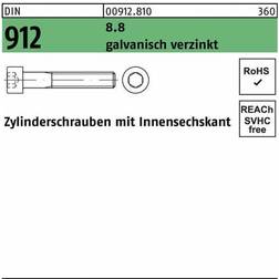 Lemvigh-Müller M 6X160 DIN 912 8.8 FZB 100 stk Unbrakonøgle