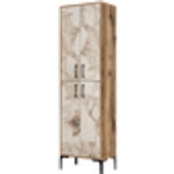 Hanah Home Retzow Skoskap 60 x 35 cm Mørkebrun Hvit Skohylle