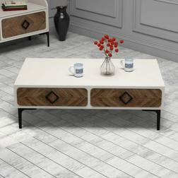 LOTO LIVING Lelia White Coffee Table