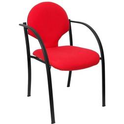 P&C Hellin Pack 2 Chaises Châssis Noir Bali Rouge Chaise de Cuisine