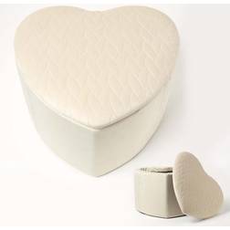 Homescapes Arundel Heart-Shaped Velvet Footstool Pouffe