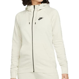 Nike Sportswear Essential Women's Full-Zip Fleece Hoodie - White