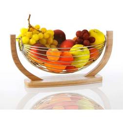 Northix Balançoire 36.5 x 21 cm Bambou - 5 five Corbeille à fruits