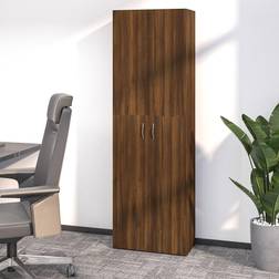 vidaXL De Bureau Chêne Marron 60x32x190 cm Armoire