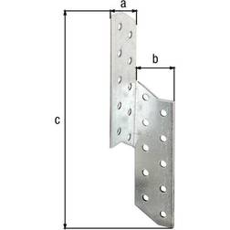 Equerre Renvoyée Droite Et Gauche - Acier, Galvanisée Sendzimir, 32 x 32 x 170 mm/12 pcs