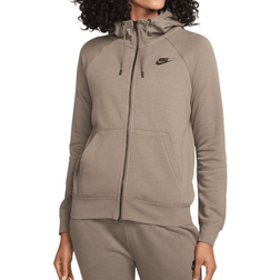 Nike Sportswear Essential Women's Full-Zip Fleece Hoodie - Grey