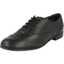 Start-rite Matilda Black Leather Girls Lace Up Brogue School Shoes