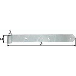 Alberts Ladenband B.60mm L.1200x60mm S.8mm D.20mm STA TZN rd GAH