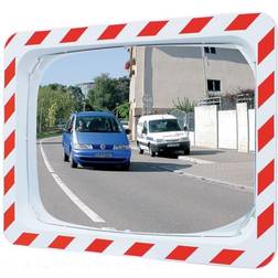 SPL Verkehrsspiegel H400xB600mm Rouge/Blanc Pour 2 Directions 9m