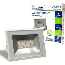 V-TAC 30W LED Projektør 4000K IP65 Hvidt Hus