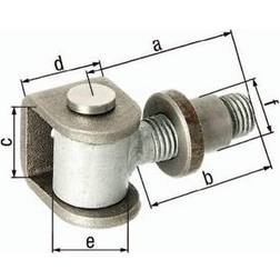 FP Alberts 418304 Bandella Per Cancelli Regolabile Vite Ad Occhiello Zincata A Caldo Perno Di Collegamento E Anello Di Sicurezza In Acciaio Inox