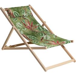 Madison Sedia da Spiaggia in Legno Cala 55x90x87 cm Verde