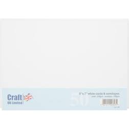 Craft UK C6 White Blank Card Envelopes