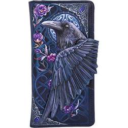 Nemesis Now Ravens Flight Black Wing Floral Embossed Purse 18.5cm