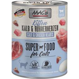 MAC's Cat Kitten 6 x 800 g Veal & Chicken Hearts