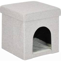 Relaxdays Kattpall Och Husdjursgrotta 38.5 x 37 x 37 cm Polyester Beige