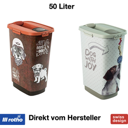 Rotho cody tierfutterbehälter 50 hunde futter dose geruchsdicht schütte