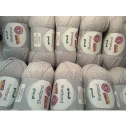 Gründl shetland chunky knitting wool/yarn shade 05 light grey 10 x 100g