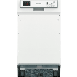 Sharp QW-HS12S47EW-DE Geschirrspüler teilintegrierbar, 448 Weiß