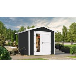 Weka Gartenhaus/Gerätehaus 224 Holz-Gartenhaus/Gerätehaus Anthrazit Satteldach (Gebäudefläche )