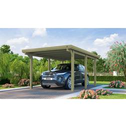 Weka Carpot Simple Bois 512x322 cm Avec Toit Acier (Surface du bâtiment )