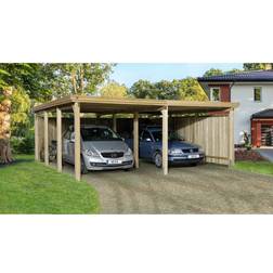 Weka Flachdach-Doppelcarport 618 2 (Gebäudefläche )