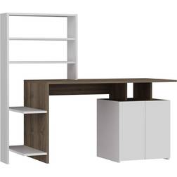 Hanah Home Liv Walnut/White Skrivbord 60x146.3cm