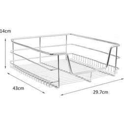 Kukoo Tirare Fuori Cestini in Acciaio da Cucina Cestelli Organizzazione Credenza 40cm