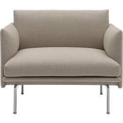 Muuto Outline Poleret Aluminium 240 Lænestol