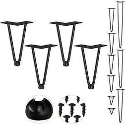 Relaxdays Gambe Da Tavolo Set Da 4 2 Aste Metallo 20 cm Portascarpe