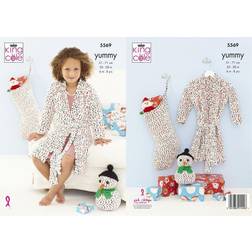 King Cole 5569 Chunky Pattern Girls Bathrobe Snowman