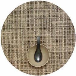 Chilewich Easy Care Basketweave Round Place Mat Brown