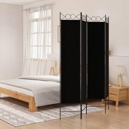 vidaXL 4-panels stof Rumdeler