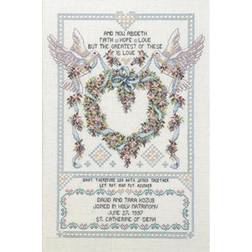 Janlynn/platinum counted cross stitch kit 12"x17"-wedding doves 14 count