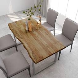 vidaXL 160x80x76 massivt akacietræ Spisebord