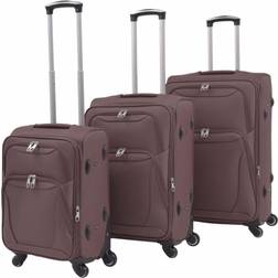 vidaXL Soft Case Set of 3 - Coffee