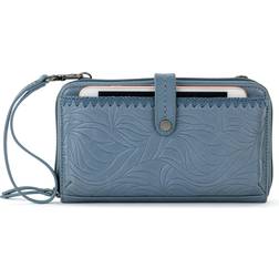 The Sak Iris Smartphone Crossbody Purse Cellphone Bag Wallet - Maritime Wave Embossed