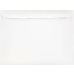 Jam Paper Booklet Envelopes 9 1/2 x 12 3/8 White Linen 100/pack