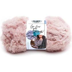 Lion Brand 1 Skein Yarn Go for Faux Bulky Yarn, Pink Poodle