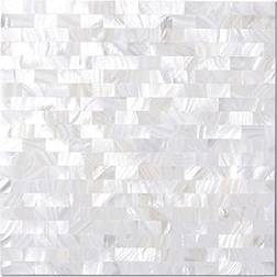 Avant Mother Of Pearl Subway Mosaic Peel & Stick Tile In White Natural Stone