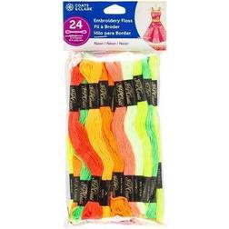 Coats & Clark 6-Strand Embroidery Floss Pack 24/Pkg-Neons -C11V2409