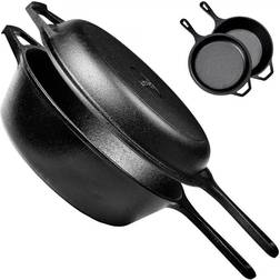 Cuisinel 3 qt. Pre-Seasoned Cookware Set