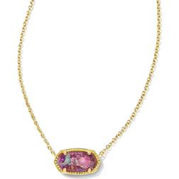 Kendra Scott gld 593 bronze veined purple turquoise elisa pendant necklace