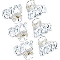 Bememo 24 Pack 3 cm Mini Grip Octopus Clip Spider Jaw Hair Claw Clips (Clear)