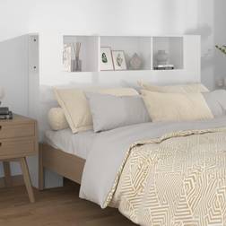 vidaXL Sengegavlskap Høyglans Hvit 140x18,5x104,5 cm Sänggavel