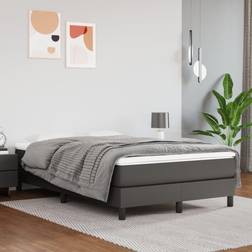 vidaXL Ensacados Cuero Sintético Gris 120x200x20 cm Colchón de Muelles